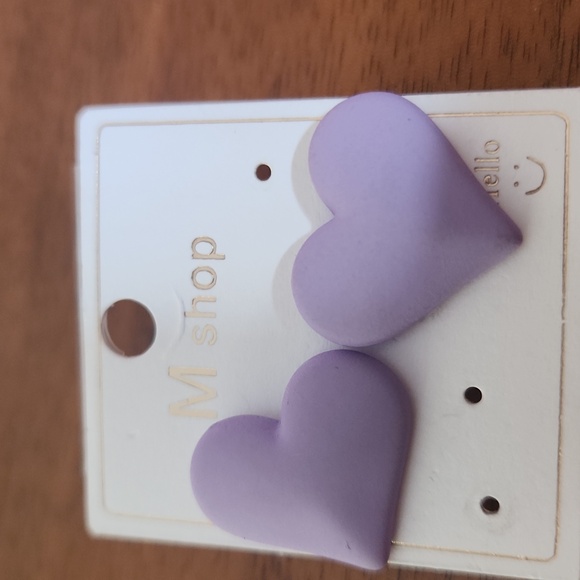 Fashion Jewelry Jewelry - Purple Heart Earrings Soft